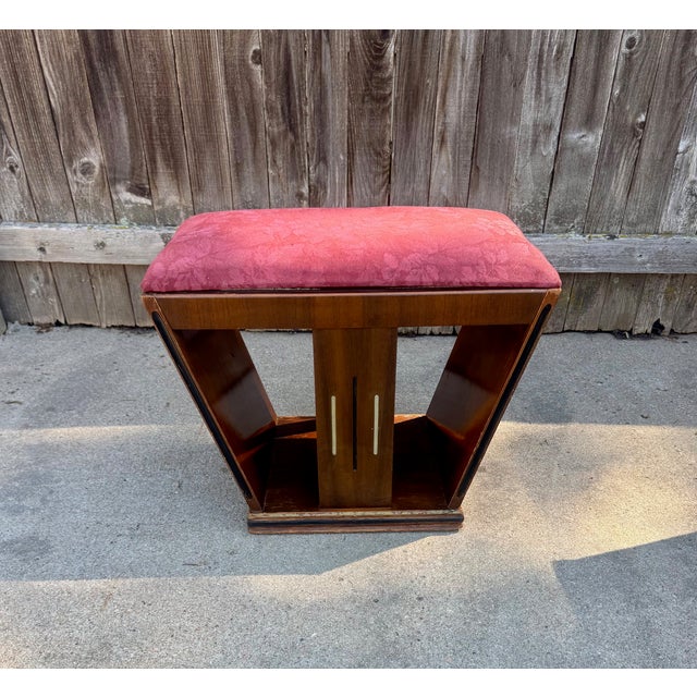Art Deco Style Vanity Stool For Sale - Image 4 of 5