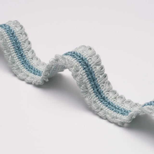 Contemporary SAMPLE - Schumacher Miriam Trim In Aqua For Sale - Image 3 of 3