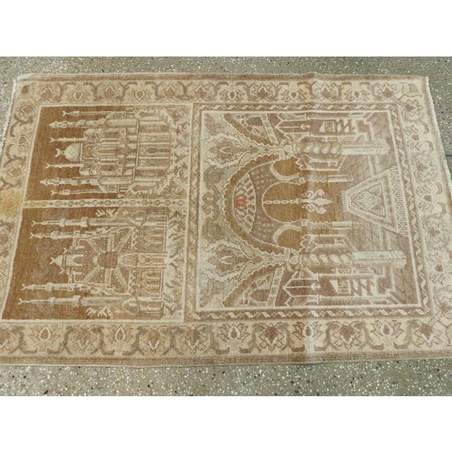 Galerie Shabab Collection Mid-20th Century East Turkestan Khotan Pictorial Rug For Sale - Image 4 of 6
