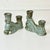 1950s Vintage Boho Chic Americana Arts & Crafts Frankoma Pottery Double Arm Candlestick Holders - A Pair For Sale - Image 14 of 18