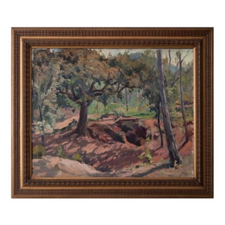 Autumn and Light, Large Oil on Canvas, 1930s For Sale