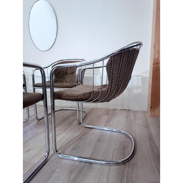 Cantilever Chairs attributed to Gastone Rinaldi for Rima, 1970s, Set of 4 For Sale - Image 3 of 14