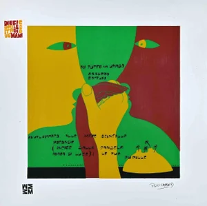 Ennio Pouchard, Diecicomeleditadiduemani, Screen Print on Acetate, 1973