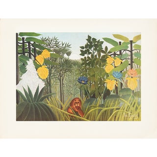 1956 After Henri Rousseau "Repast of the Lion", Full-Color Print For Sale