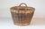 Mid 20th Century Mid 20th Century Handmade English Two Toned Wicker Baskets from Devon with Double Handles For Sale - Image 5 of 5