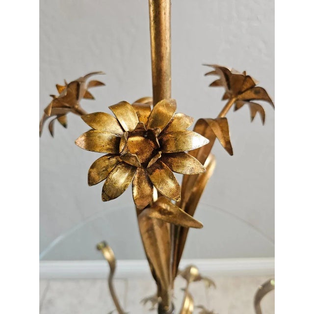 1960s Mid Century Hollywood Regency Gold Gild Floor Lamp For Sale - Image 15 of 18