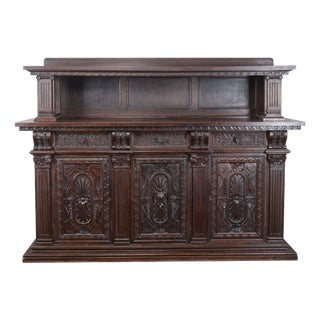 Antique Credenza with Plate Rack by Maggini Recanati, 1800s For Sale