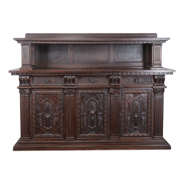 Antique Credenza with Plate Rack by Maggini Recanati, 1800s For Sale