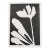 Ink + Petals 16 — Minimalist Floral Line + Form Abstract in Black + White — Mary Elizabeth Marvin Fine Art For Sale