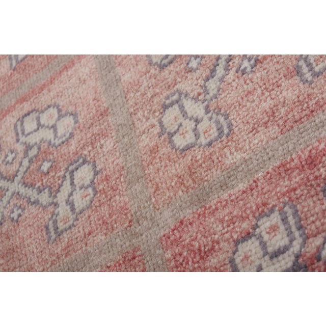 Textile 1960s Distressed Turkish Karapinar Runner With Floral Pattern 3' X 5'6'' For Sale - Image 7 of 13
