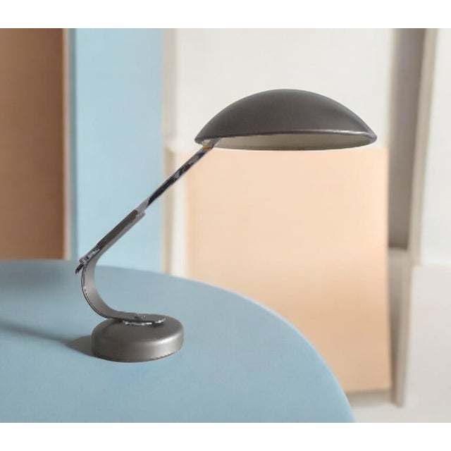 Cream Modernist Industrial Lamp from Ferdinand Solere, 1950 For Sale - Image 8 of 18