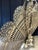 Beautiful antique peacock fireplace screen Consists of 9 panels that overlap. Maximum open dimensions: height approx. 59...
