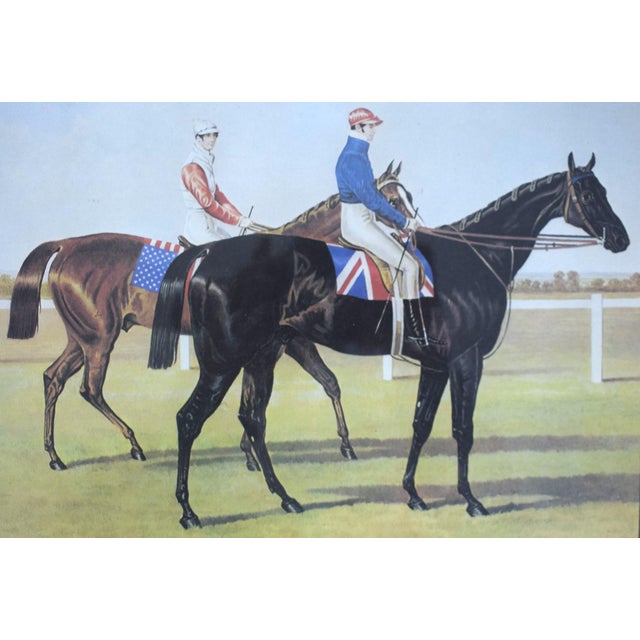 Poster Sz: 11 3/8"H x 16" 1/4"W Frame Sz: 12 1/4"H x 17 1/8"W Horseracing Poster For The Inaugural U.K. v U.S.A. 'Chivas...