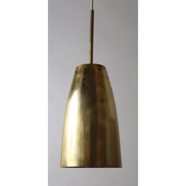 1950s Brass Cone Suspension Light, 1950s For Sale - Image 5 of 10