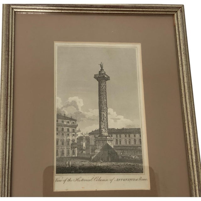 Late 18th Century Pair Antique Roman Engravings Column of Antoninus & Trajan Dr Bikoff Estate Framed For Sale - Image 5 of 7
