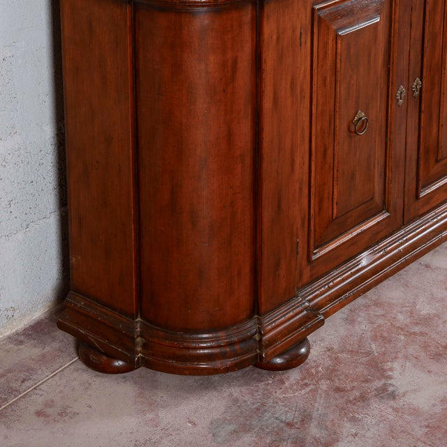 Walnut Display Cabinet Bookcase, 1990s For Sale - Image 9 of 18