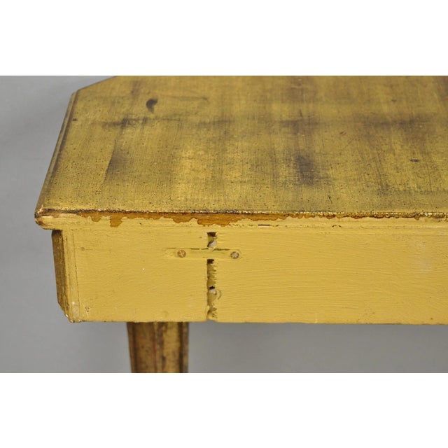 Vintage Italian Venetian Hollywood Regency Gold Gilt Small Wall Console Table For Sale - Image 15 of 18
