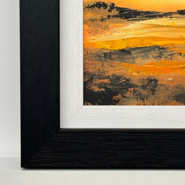 Contemporary Black Orange & Golden Yellow Abstract Landscape by Contemporary British Artist 2025 For Sale - Image 3 of 15