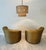 Pair of Schnadig for Havertys Contemporary Barrel Swivel Chairs in Toasted Maize Made in U S A For Sale - Image 4 of 14