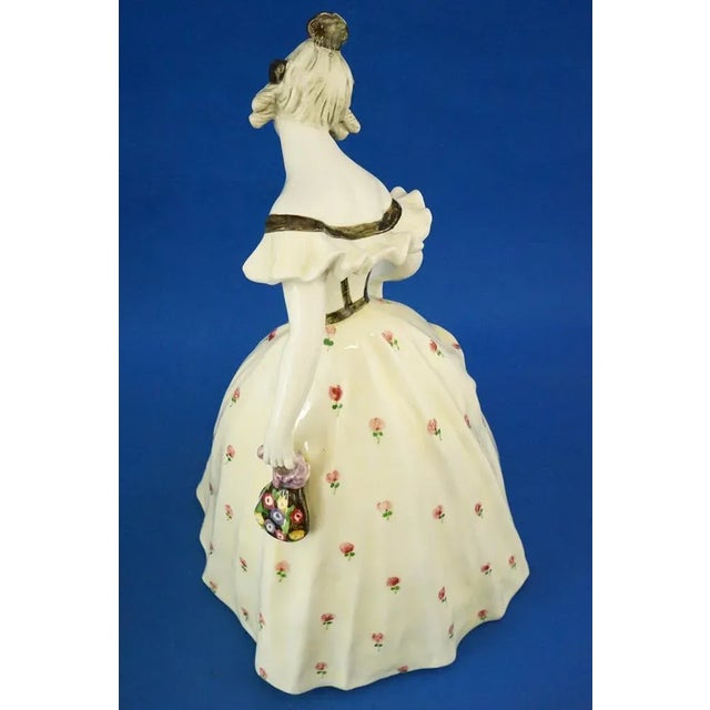 Large Figure of Ceramic Lady by Bernhardt Bloch for Eichwald, Bohemia, 20th Century For Sale - Image 10 of 18