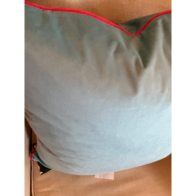 Kenneth Ludwig Chicago Blue & White Crain Pllows For Sale - Image 4 of 8