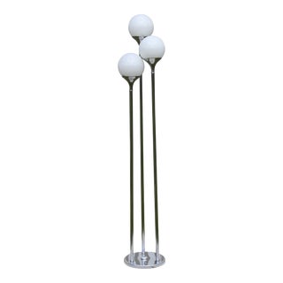 1970s Sonneman Style Chrome Tripod Floor Lamp For Sale
