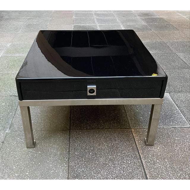 Metal Side Table by Guy Lefèvre for Maison Jansen, 1970 For Sale - Image 7 of 7