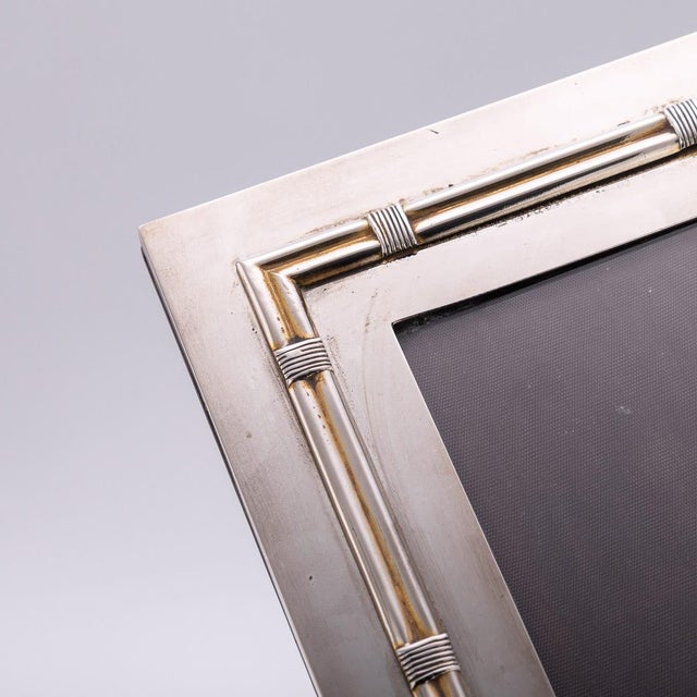 Vintage Italian Silver Plated-Photograph Frame from Gucci, 1920s For Sale - Image 4 of 10