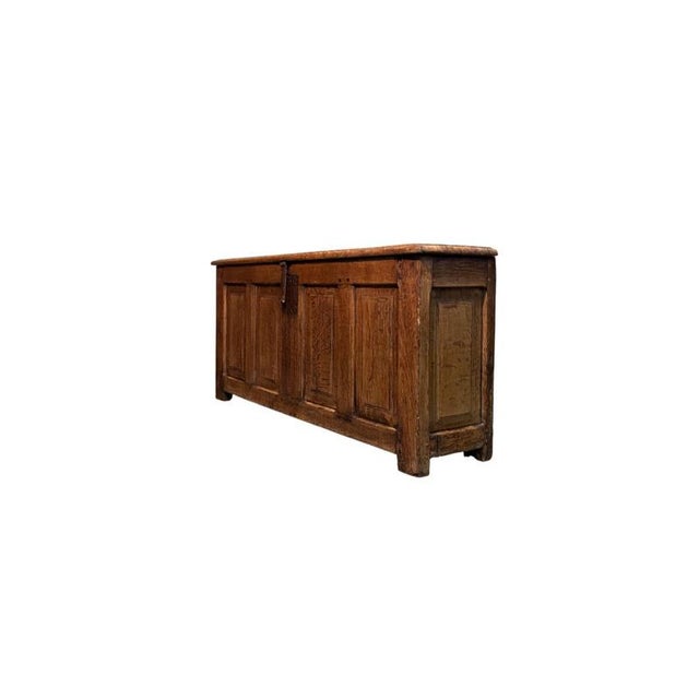 Rustic Antique Chestnut Chest, 1700s For Sale - Image 3 of 5
