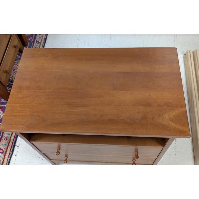 Wood Stickley Mission Cherry Two-Drawer Media/Console Table For Sale - Image 7 of 10