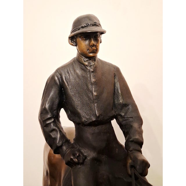Brown Late 19th Century Bronze Statue by Pierre Jules Mene "After the Race" For Sale - Image 8 of 10