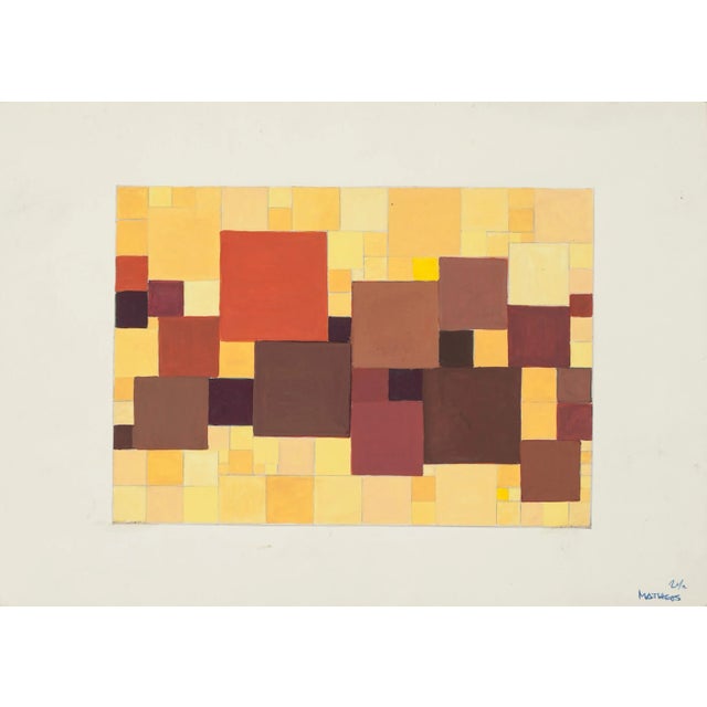 Composition is a beautiful original painting in tempera applied on cream-colored paper, realized at the beginning of XX...