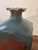 Ceramic Vintage Mid-Century Studio Ceramic Vase, Sculptural Blue Glaze For Sale - Image 7 of 7