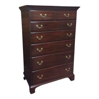 Chest of Drawers, Mahogany Tall Dresser, Henkel Harris Furniture For Sale