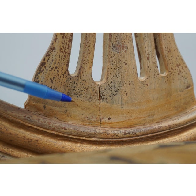 Set of 6 Distressed Painted Shield Back Dining Room Chairs For Sale - Image 13 of 18