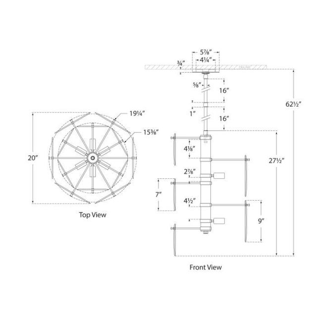 Modern AERIN for Visual Comfort Signature Loire Medium Barrel Chandelier in Polished Nickel with White Strie Glass For Sale - Image 3 of 3
