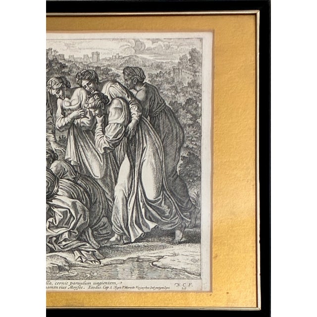 Set of Four Framed Engravings of Classical Biblical Scenes For Sale - Image 16 of 18