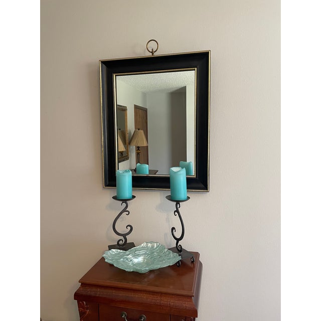 1960s Mid Century Modern Turner "Fashion Plate" Black Wall Mirror For Sale - Image 17 of 18