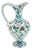 Handmade Ceramic Pitcher Vase (30cm) Traditional “Ewer” Form with Handle – Colorful Floral Pattern & Geometric Neck Border For Sale