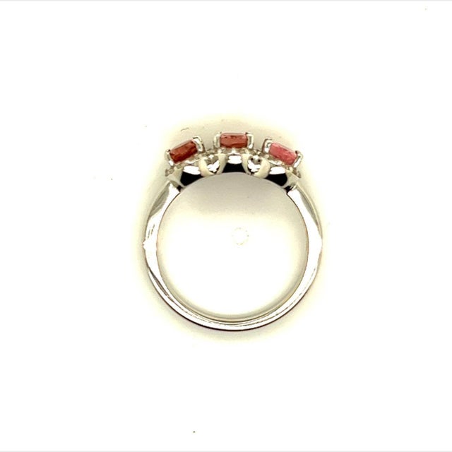 Natural Tourmaline Diamond Ring 14k W Gold 1.58 TCW Certified For Sale - Image 9 of 10