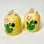 These vintage salt & pepper shakers are whimsical and adorable. They feature a sunny yellow honeycomb graced by two bees...