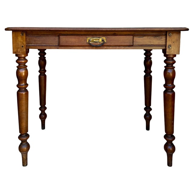 French Country Pine Worktable in Oak, 1920s For Sale - Image 15 of 18