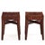French Pair of French Oak Stools With Woven Leather Strap Seats, C 1925 For Sale - Image 3 of 7