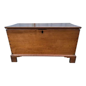 19th Century Early American Style Hand Dovetailed Constructed Trunk Blanket Chest