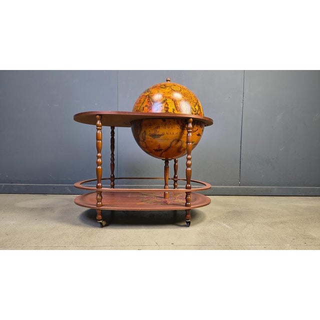 Vintage Globe Bar on Wheels, 1970s For Sale - Image 12 of 16