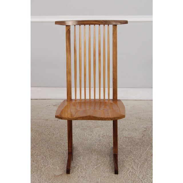 Traditional Set of 6 George Nakashima Style Conoid Dining Room Chairs For Sale - Image 3 of 18