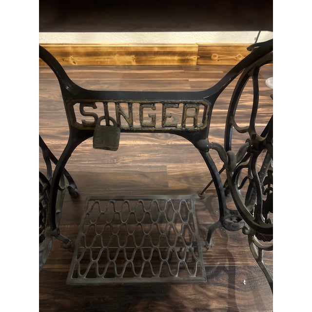 Singer & Sons 1950s Singer Antiques Sewing Machine For Sale - Image 4 of 6