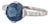 1.82ctw Round Blue Sapphire Diamond Ring Platinum Size 5 Gia Engagement For Sale