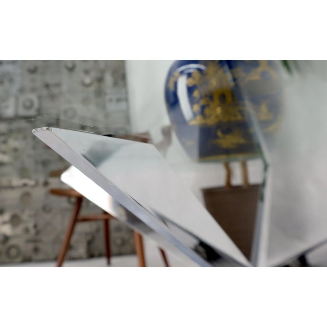 Heavy Chrome Jacks Style Spikes Base Round Glass Top Coffee Table For Sale - Image 12 of 13