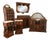 Vintage Pulaski Apothecary Bedroom Set, 7 Pieces For Sale